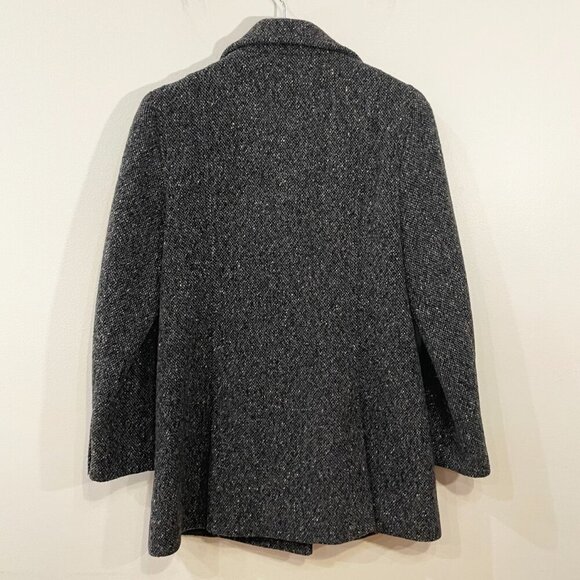 VTG J.Crew Wool Blend Peacoat Charcoal Marl XS EUC - Picture 2 of 7
